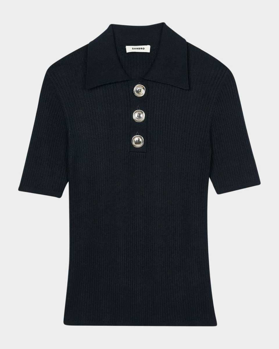 Ory Ribbed Polo Sweater